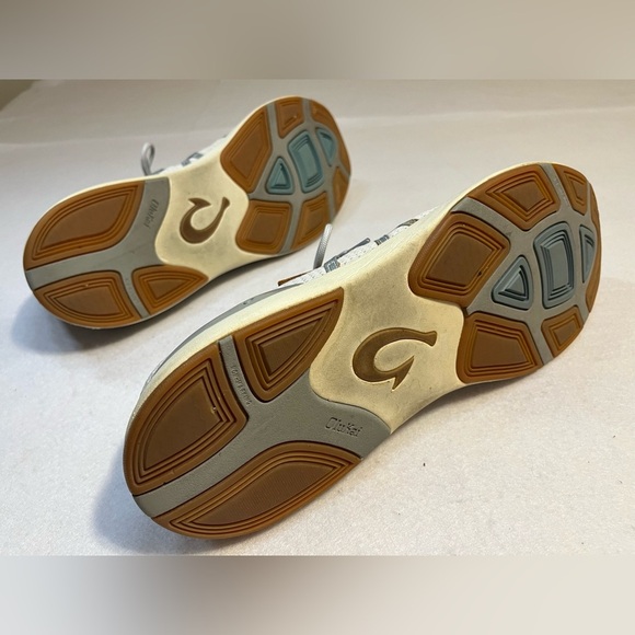 Olukai Mio Li Men’s Size 14 Mist Grey Brown Leather Casual Sneaker Shoe - Picture 11 of 14